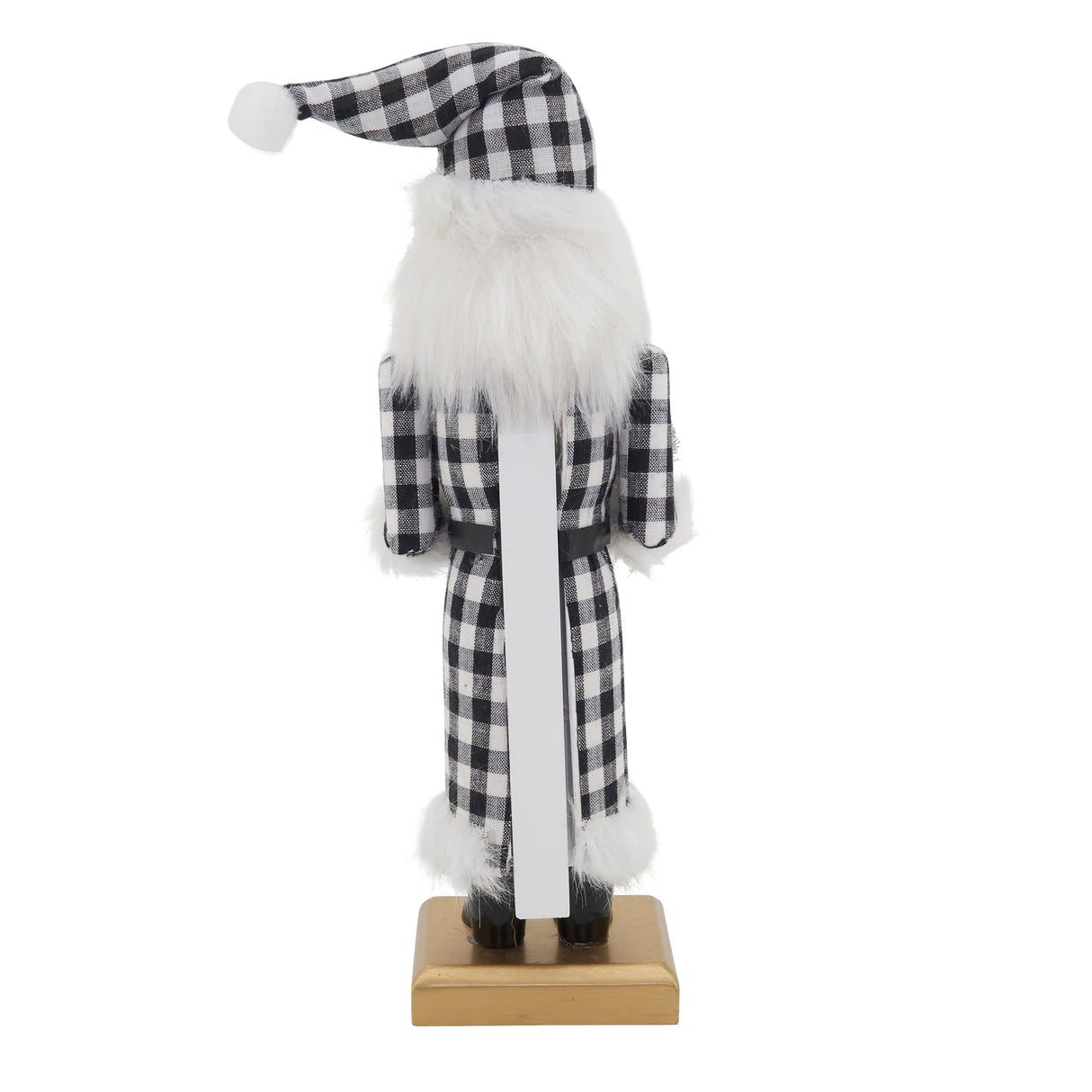 Nutcracker Decoration With Buffalo Plaid Design