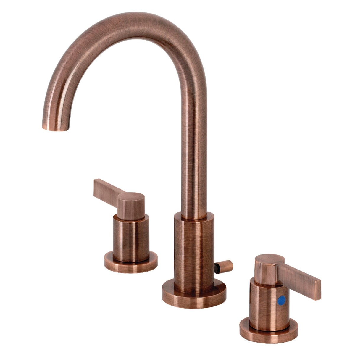 Kingston Brass NuvoFusion Two-Handle 3-Hole Deck Mount Widespread Bathroom Faucet