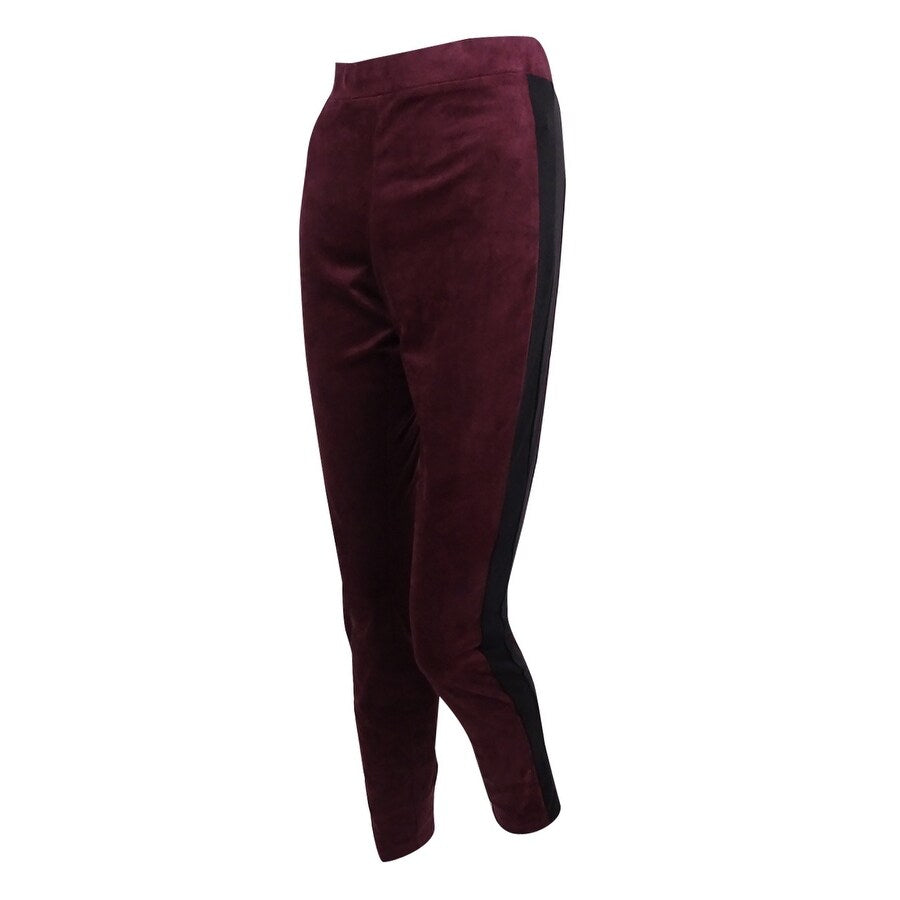 Ny Collection Women's Ponte-Inset Faux-Suede Leggings