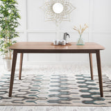 Nyala Natural Walnut Finish Wood Dining Table by Christopher Knight Home - N/A