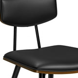 Nyla Mid Century Modern Dining Chair (Set of 2) in Vegan Faux Leather - 20.5" D x 19.3" W x 31"H