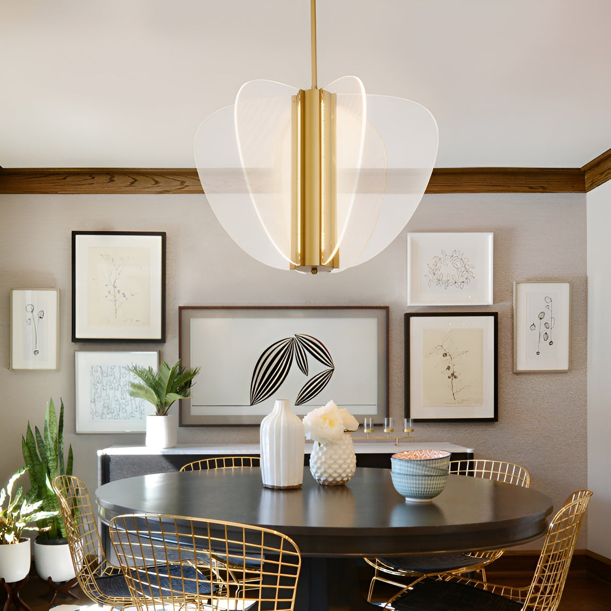 Acrylic LED Panel Butterfly Chandelier - High end Luxury Lamp