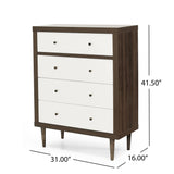 Nystrom 2 Piece Double Dresser and 4 Drawer Dresser Bedroom Set by Christopher Knight Home