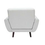 OFM 161 Collection Mid Century Modern Tufted Fabric Accent Chair with Arms and Lumbar Support Pillow, Walnut Legs (161-FLC2)