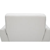 OFM 161 Collection Mid Century Modern Tufted Fabric Accent Chair with Arms and Lumbar Support Pillow, Walnut Legs (161-FLC2)