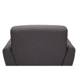 OFM 161 Collection Mid Century Modern Tufted Fabric Accent Chair with Arms and Lumbar Support Pillow, Walnut Legs (161-FLC2)