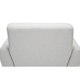 OFM 161 Collection Mid Century Modern Tufted Fabric Accent Chair with Arms and Lumbar Support Pillow, Walnut Legs (161-FLC2)