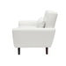 OFM 161 Collection Mid Century Modern Tufted Fabric Accent Chair with Arms and Lumbar Support Pillow, Walnut Legs (161-FLC2)
