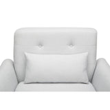 OFM 161 Collection Mid Century Modern Tufted Fabric Accent Chair with Arms and Lumbar Support Pillow, Walnut Legs (161-FLC2)