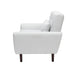 OFM 161 Collection Mid Century Modern Tufted Fabric Accent Chair with Arms and Lumbar Support Pillow, Walnut Legs (161-FLC2)