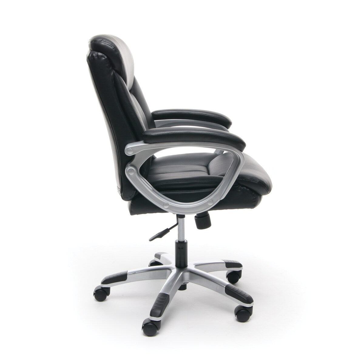 OFM Essentials Black Leather Lumbar Office Chair