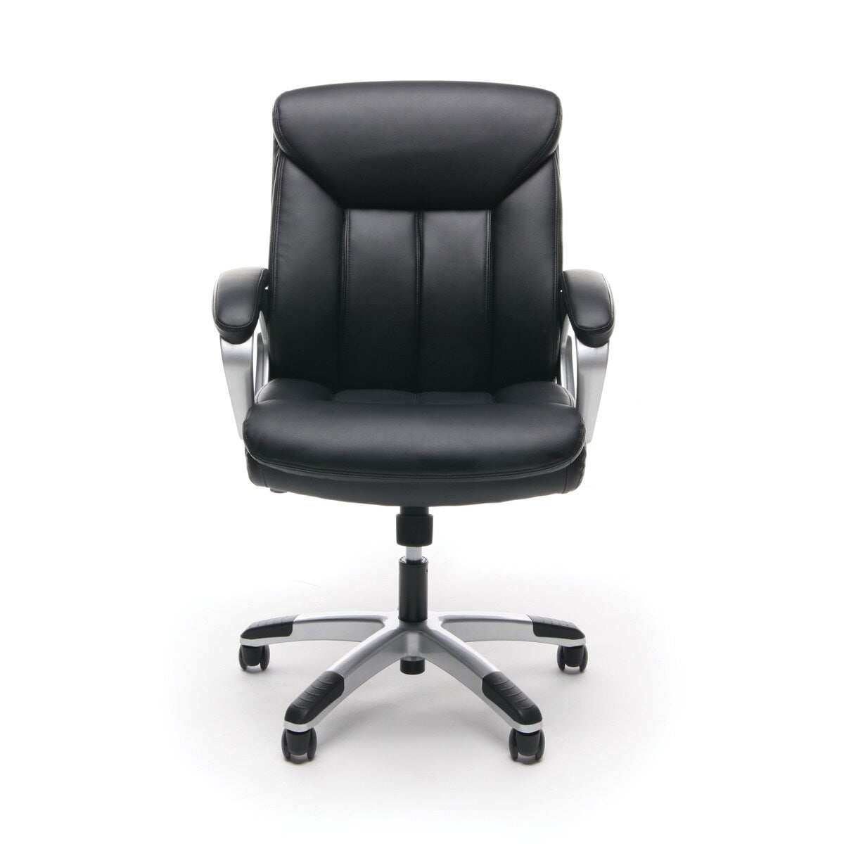 OFM Essentials Black Leather Lumbar Office Chair