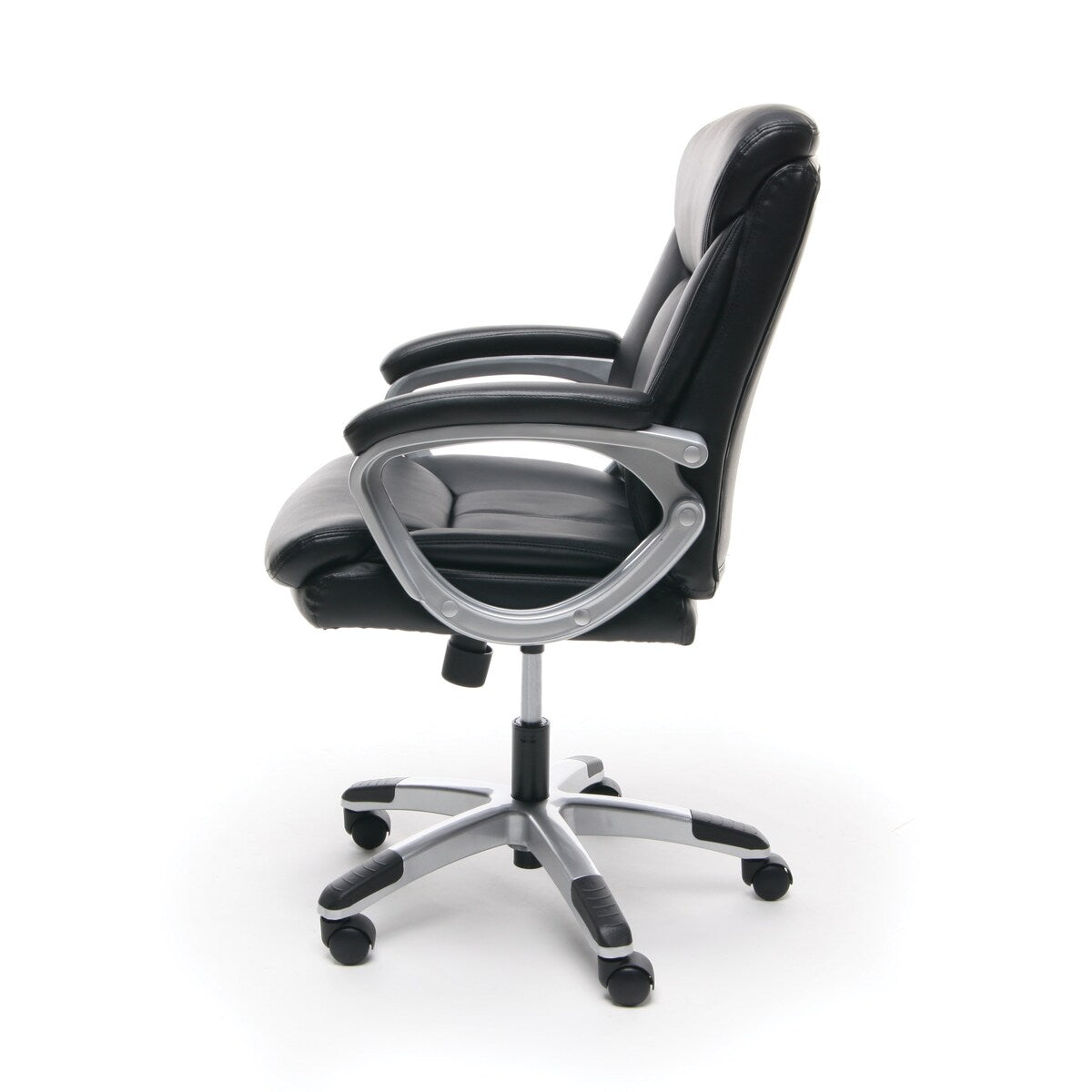 OFM Essentials Black Leather Lumbar Office Chair