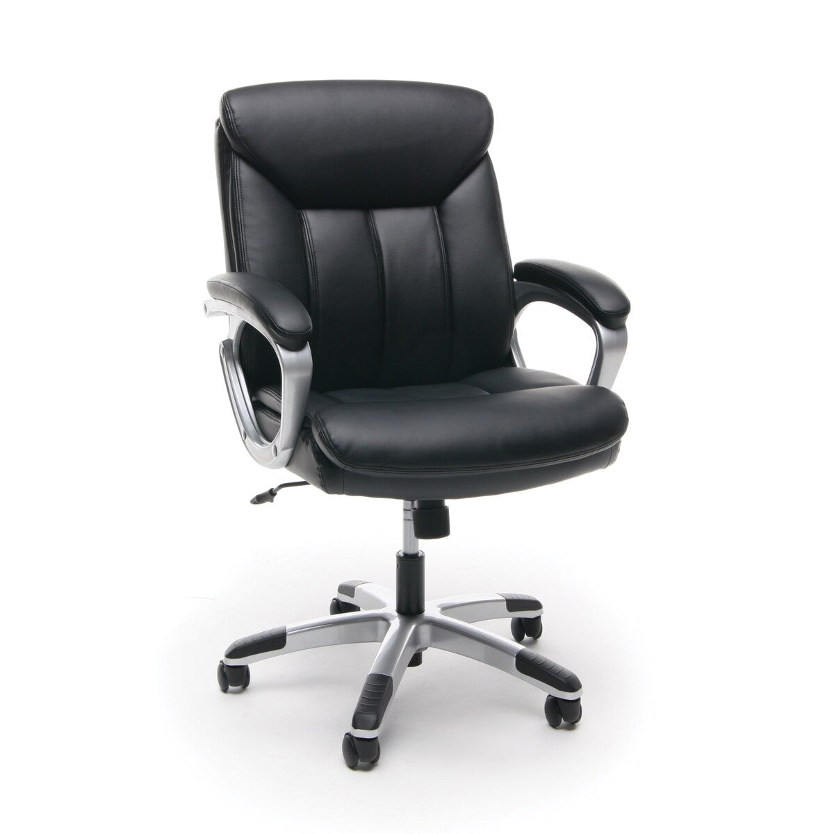 OFM Essentials Black Leather Lumbar Office Chair