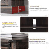 Farmhouse Wood TV Stand, Rustic Entertainment Center, Console Cabinet - n/a