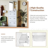 ON-TREND Multi-functional Shoe Cabinet with 3 Flip Drawers, Elegant Hall Tree with Mirror