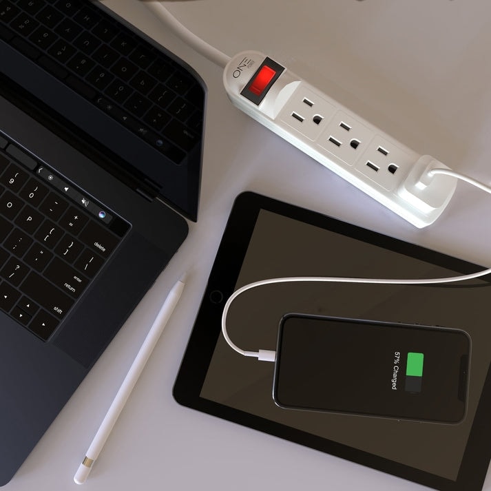 ONE Power 4 Outlet Power Strip with 2 Foot Extension Cord (PS401)