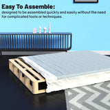ONETAN, 4.5-Inch & 8-Inch Sturdy Wood Box Spring for Mattress Support - Durable and Easy to Assemble Natural Wood Foundation