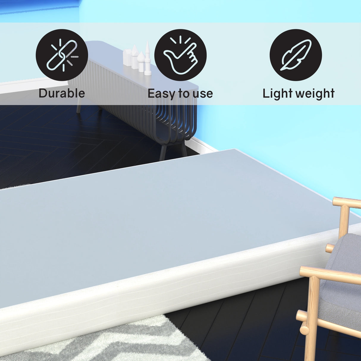 ONETAN, 4.5-Inch & 8-Inch Sturdy Wood Box Spring for Mattress Support - Durable and Easy to Assemble Natural Wood Foundation