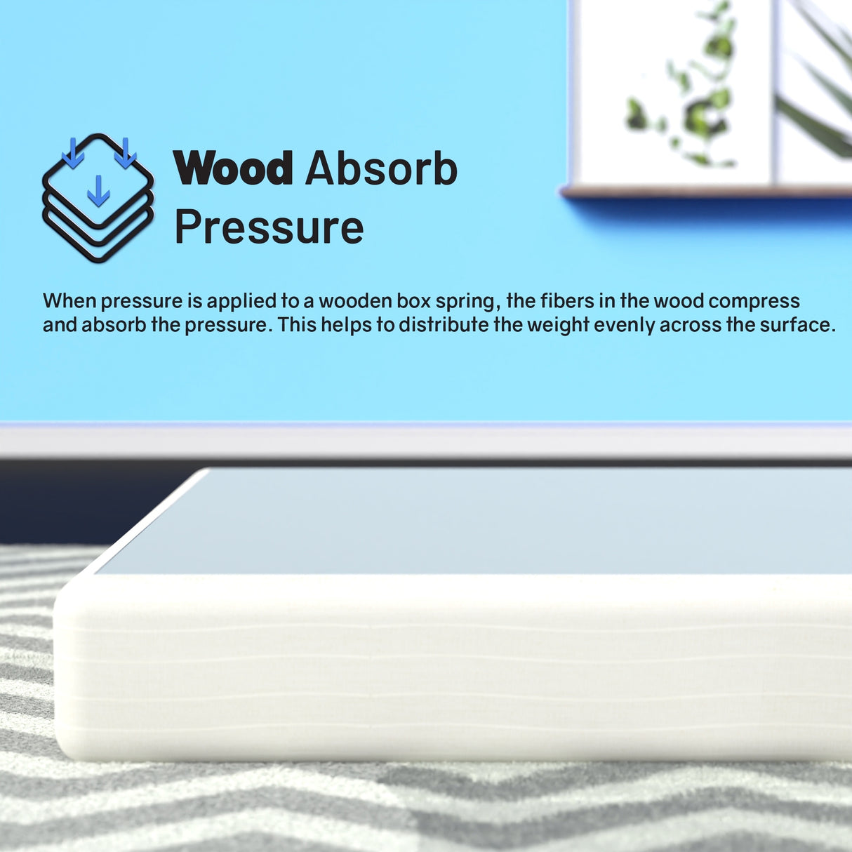 ONETAN, 4.5-Inch & 8-Inch Sturdy Wood Box Spring for Mattress Support - Durable and Easy to Assemble Natural Wood Foundation
