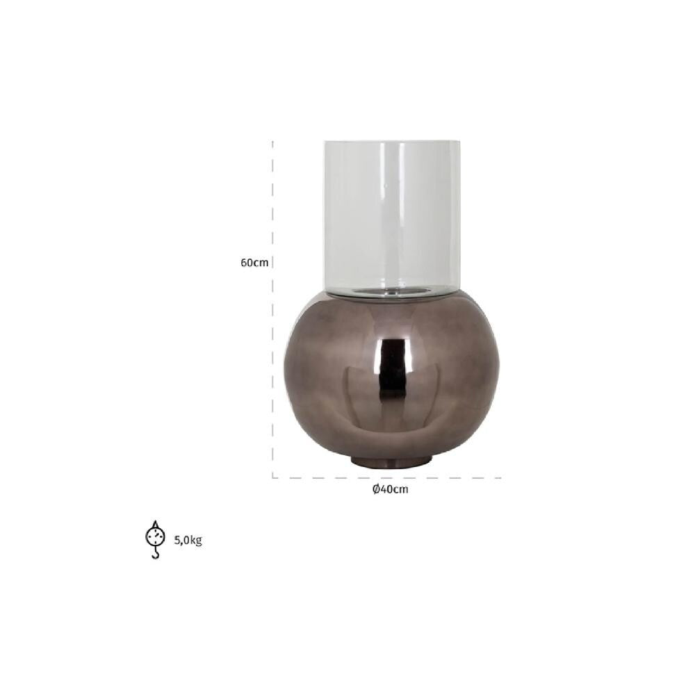 OROA Orren Black Nickel Hurricane Lantern