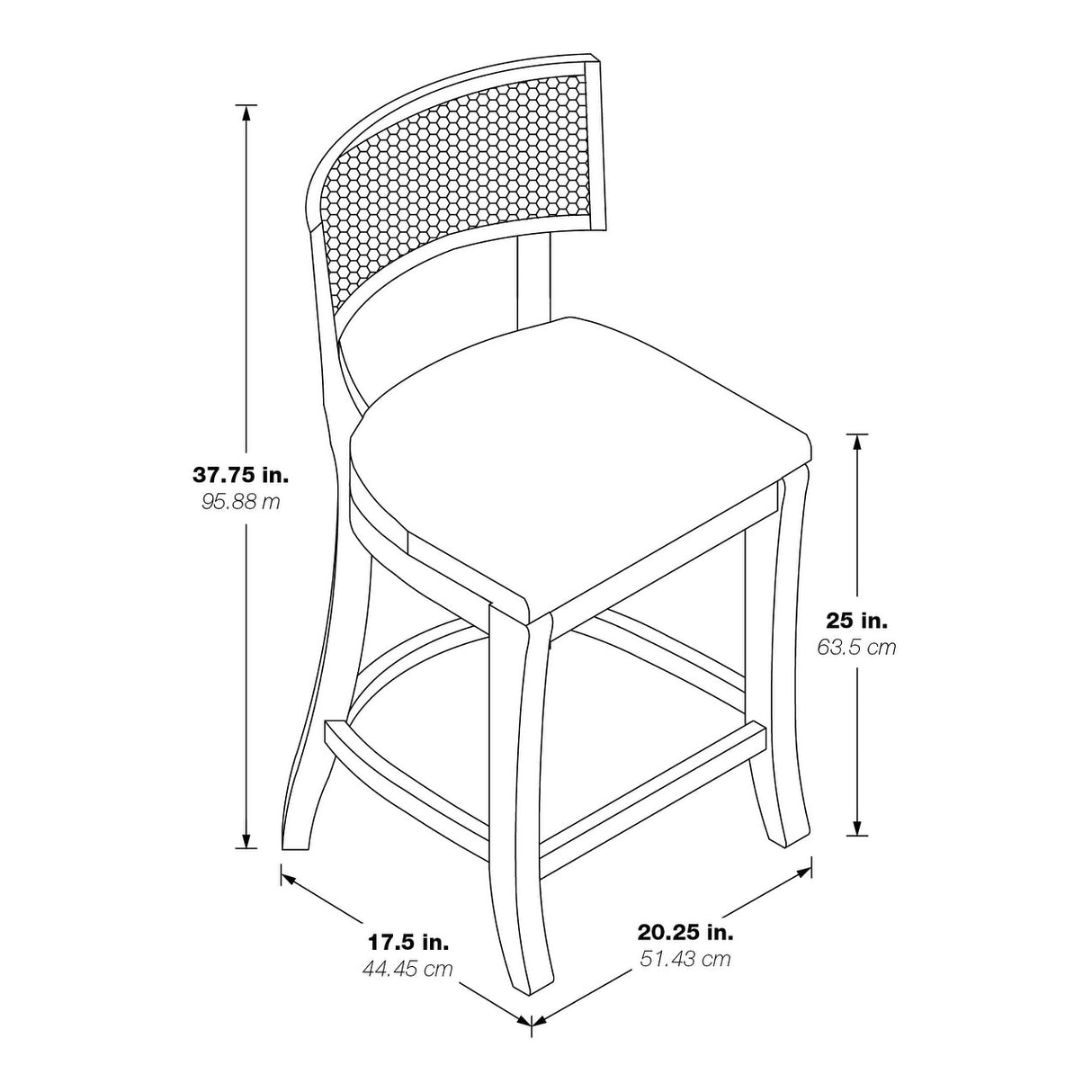 OS Home and Office Furniture Lantana 26" Counter Stool