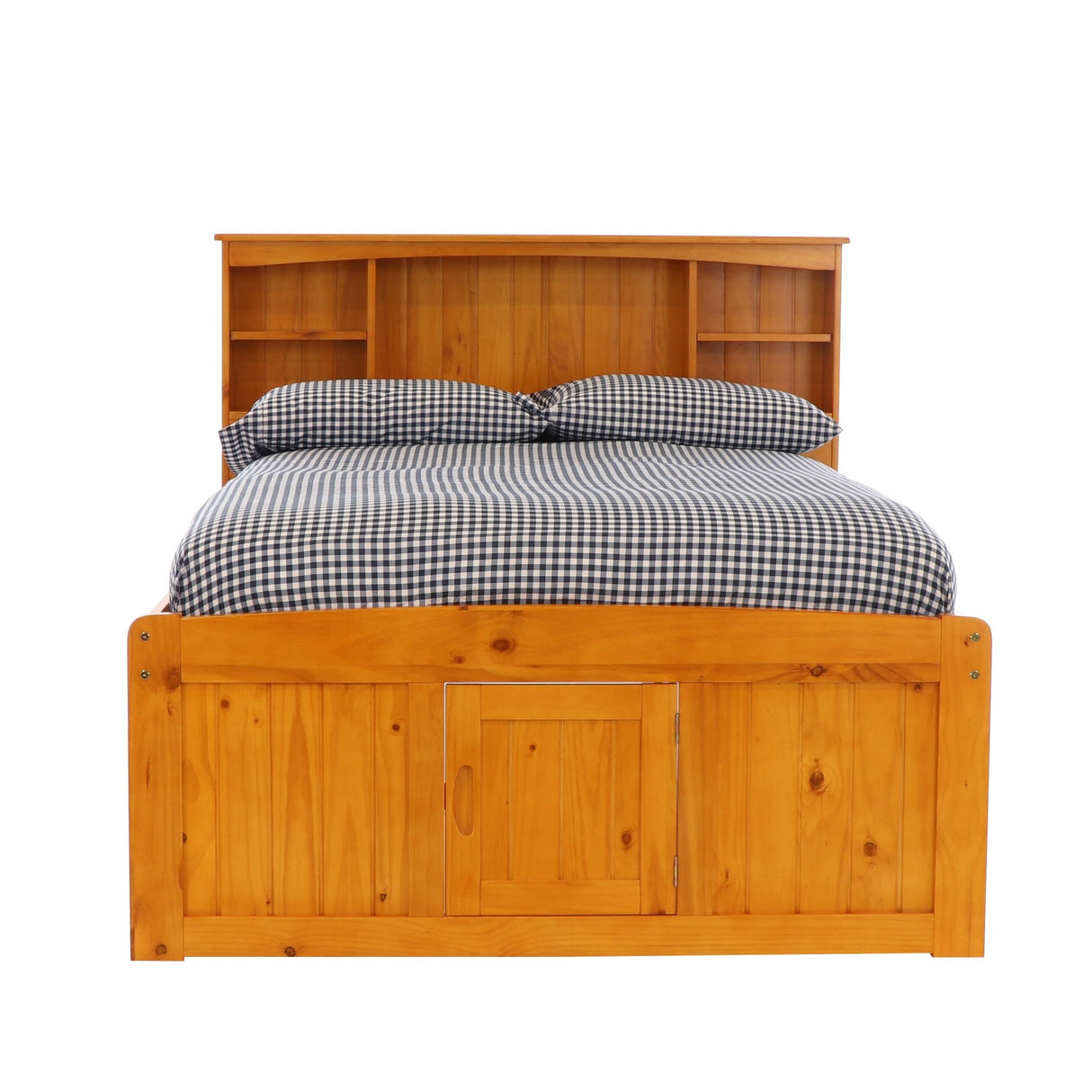 OS Home and Office Furniture Solid Pine Full Captains Bookcase Bed