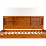 OS Home and Office Furniture Model , Solid Pine Twin Daybed with Six Drawers in Warm Honey