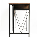 OS Home and Office Model Home Study Desk with Drawer and Cubby Storage Shelves and Rustic Barnwood Laminate