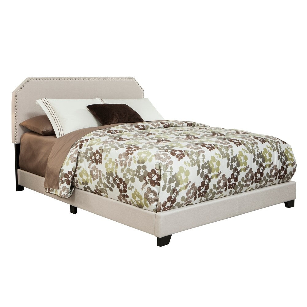 OS Home and Office Model 850-LN Queen Sized Bed in One Box in Beige Linen