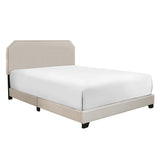 OS Home and Office Model 850-LN Queen Sized Bed in One Box in Beige Linen