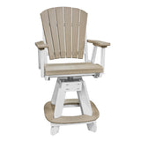OS Home and Office Five Piece Square Counter Height Dining Set in Weatherwood on a White Base