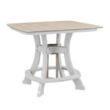 OS Home and Office Five Piece Square Counter Height Dining Set in Weatherwood on a White Base