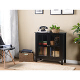 OS Home and Office White Glass Door Accent and Display Cabinet
