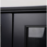 OS Home and Office White Glass Door Accent and Display Cabinet