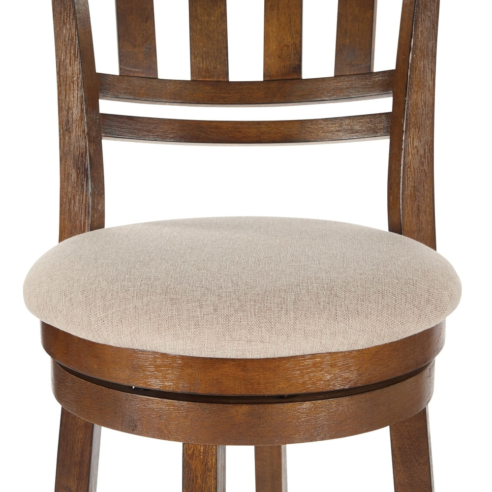The Gray Barn McNiven 30-inch Swivel Stool with Slatted Back