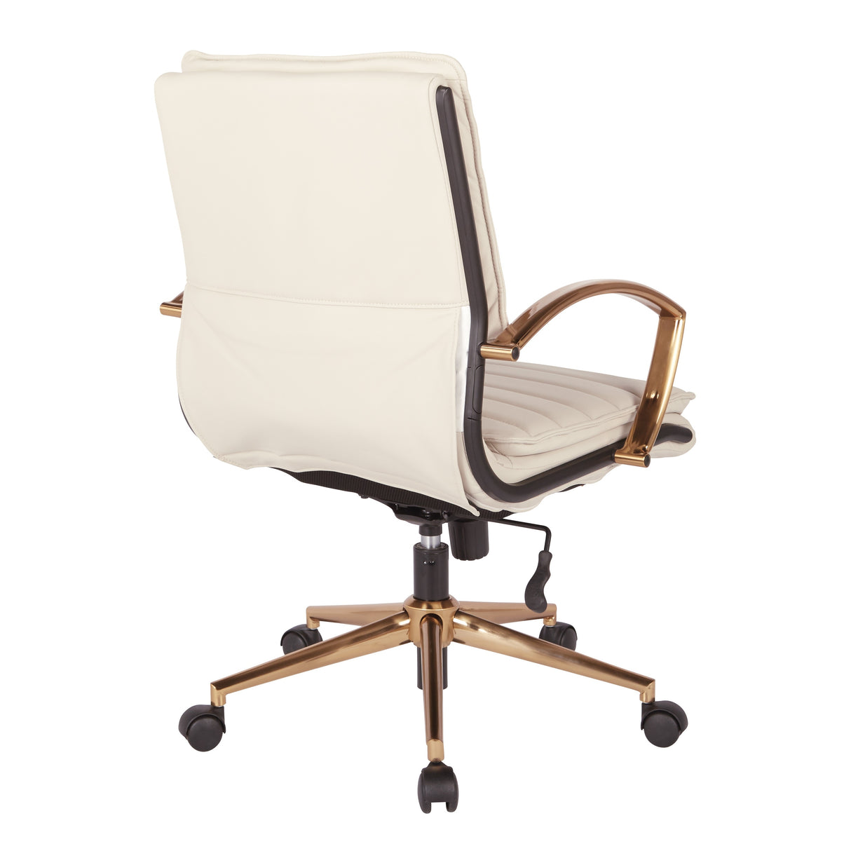 OSP Home Furnishings Gold Base Mid-back Faux Leather Office Chair