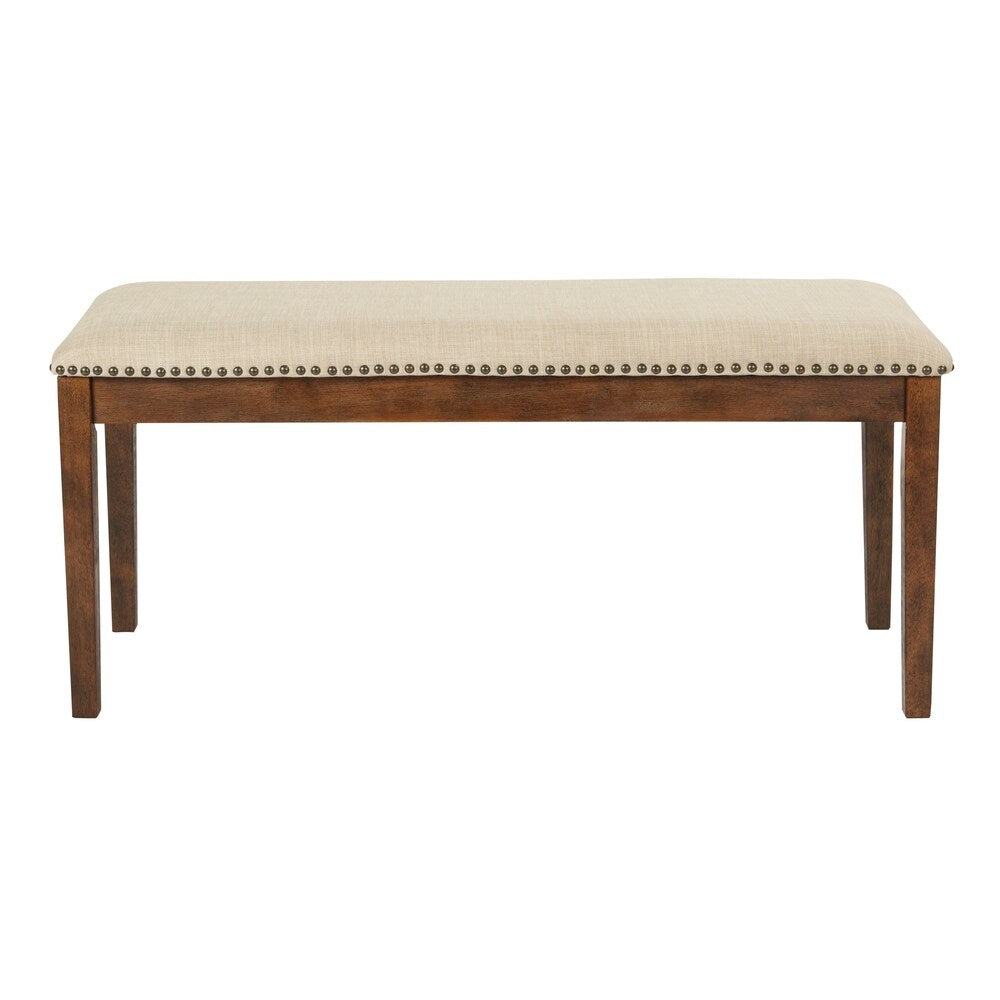 Langston Bench with Antique Bronze Nail Heads