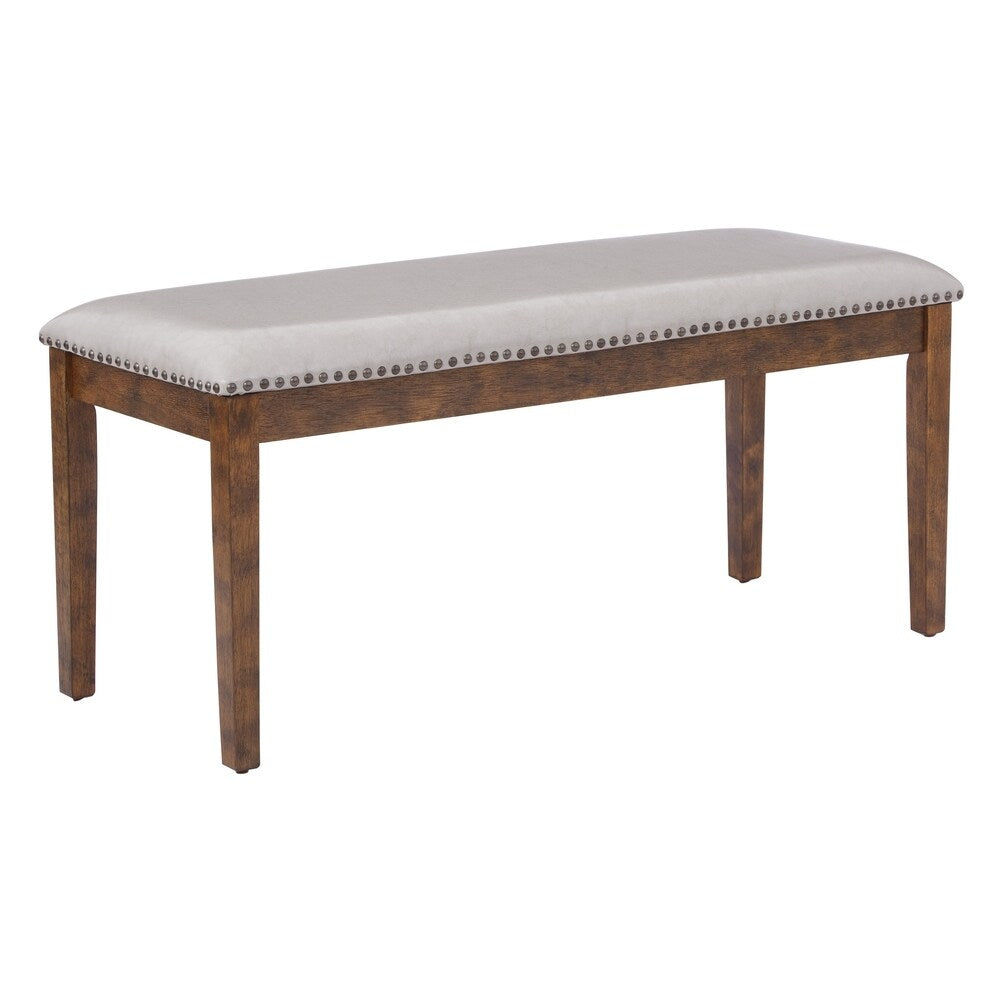 Langston Bench with Antique Bronze Nail Heads