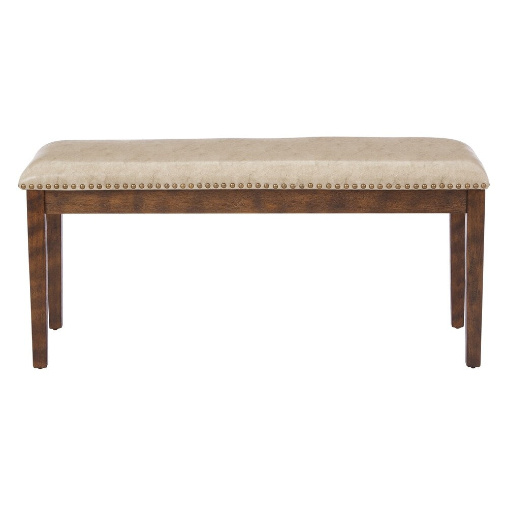Langston Bench with Antique Bronze Nail Heads