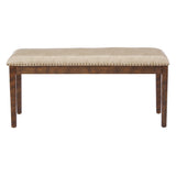 Langston Bench with Antique Bronze Nail Heads