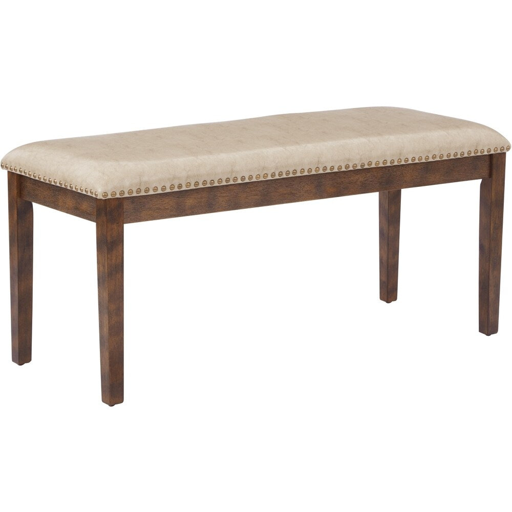 Langston Bench with Antique Bronze Nail Heads