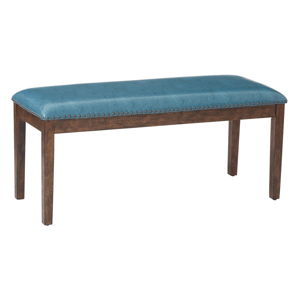 Langston Bench with Antique Bronze Nail Heads