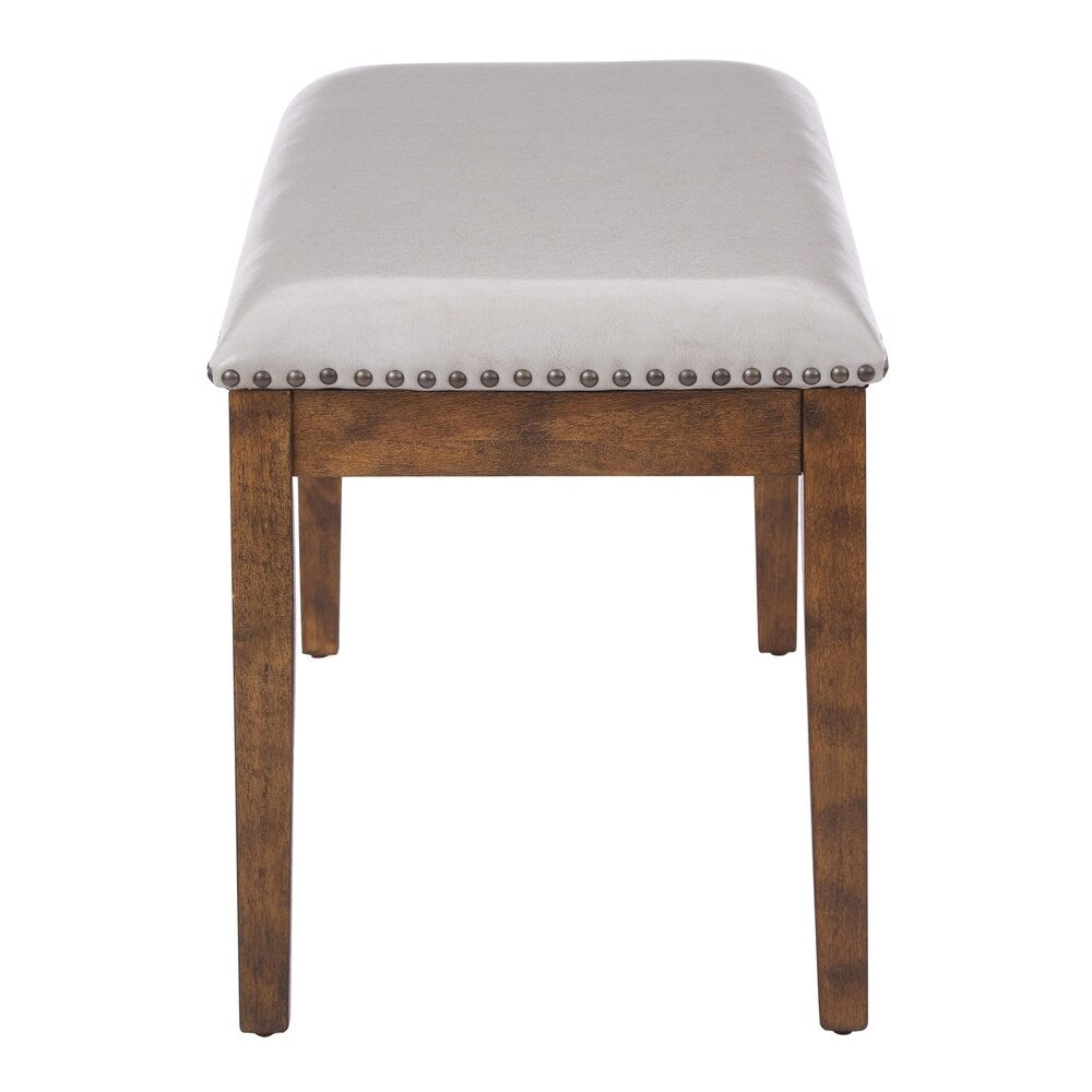 Langston Bench with Antique Bronze Nail Heads