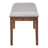 Langston Bench with Antique Bronze Nail Heads
