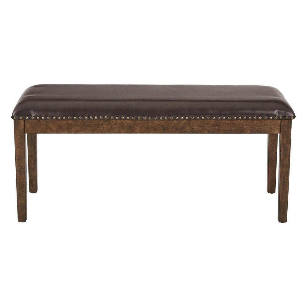 Langston Bench with Antique Bronze Nail Heads