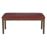 Langston Bench with Antique Bronze Nail Heads