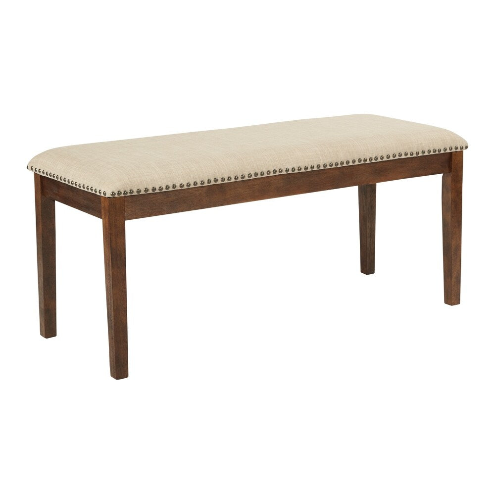 Langston Bench with Antique Bronze Nail Heads