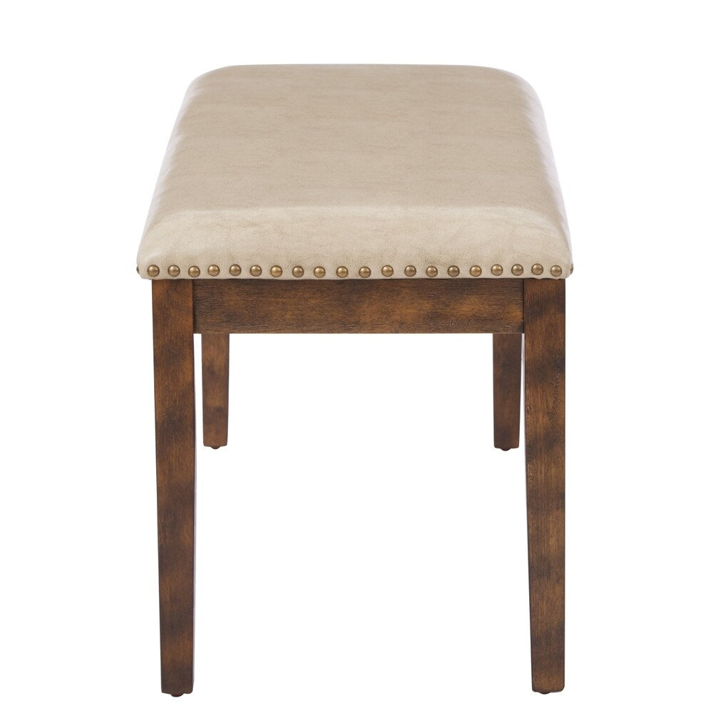 Langston Bench with Antique Bronze Nail Heads