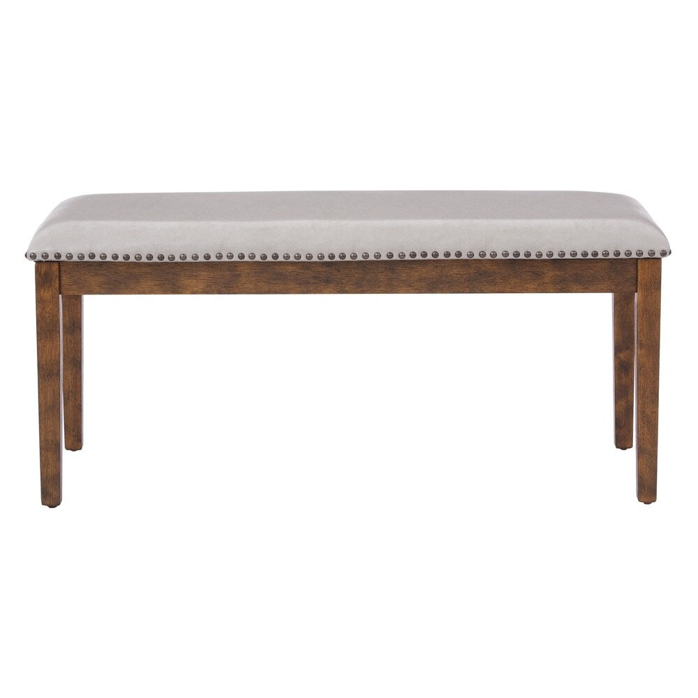 Langston Bench with Antique Bronze Nail Heads